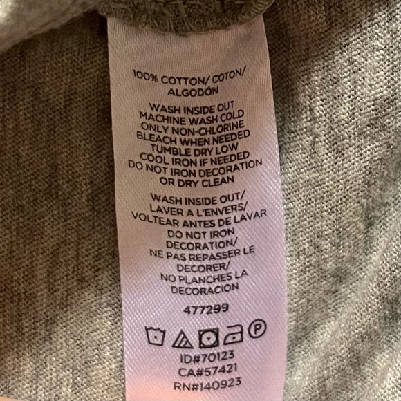 LOFT, Long Sleeve Light Weight, Gray with Gold Dots Shirt, Size Medium - Picture 9 of 9